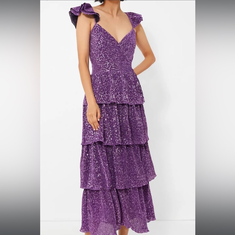 SAYLOR NWT Purple Sequin Maxi Dress